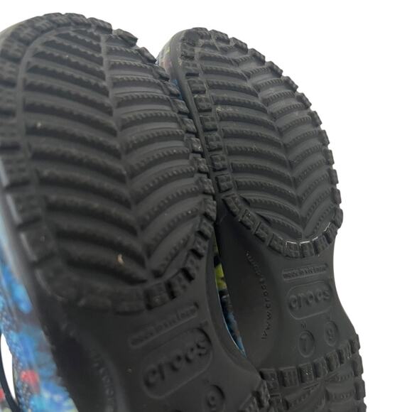 Crocs Classic Tie Dye Graphic Unisex Clog Sandals Women Size 9 - Picture 8 of 10